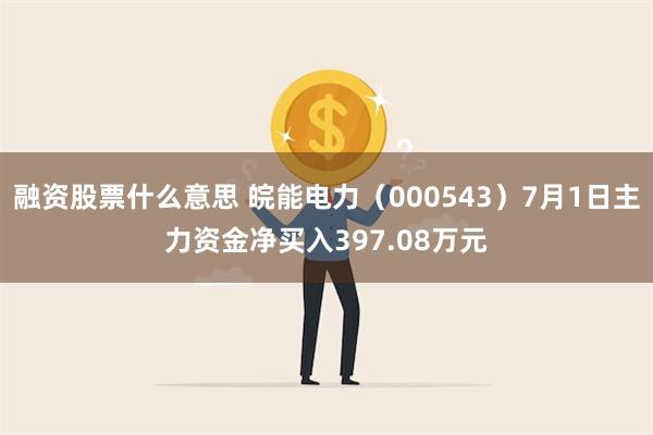 融资股票什么意思 皖能电力（000543）7月1日主力资金净买入397.08万元