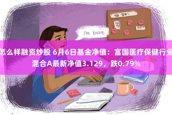 怎么样融资炒股 6月6日基金净值：富国医疗保健行业混合A最新净值3.129，跌0.79%