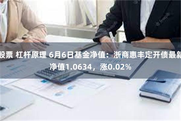 股票 杠杆原理 6月6日基金净值：浙商惠丰定开债最新净值1.0634，涨0.02%