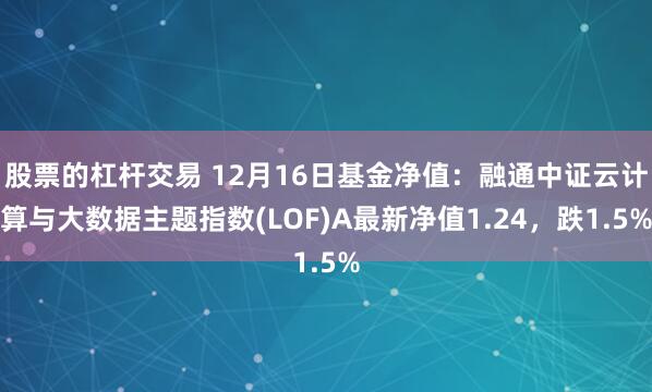 股票的杠杆交易 12月16日基金净值：融通中证云计算与大数据主题指数(LOF)A最新净值1.24，跌1.5%