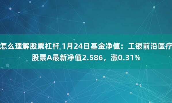 怎么理解股票杠杆 1月24日基金净值：工银前沿医疗股票A最新净值2.586，涨0.31%