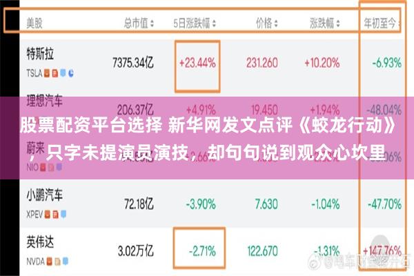 股票配资平台选择 新华网发文点评《蛟龙行动》，只字未提演员演技，却句句说到观众心坎里